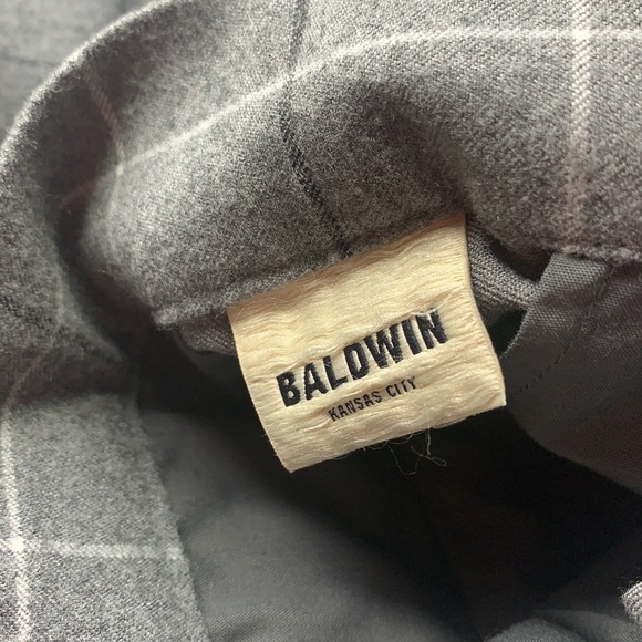 BLDWN Karol hi-Rise Straight Pants In Mist Plaid M - Picture 3 of 13